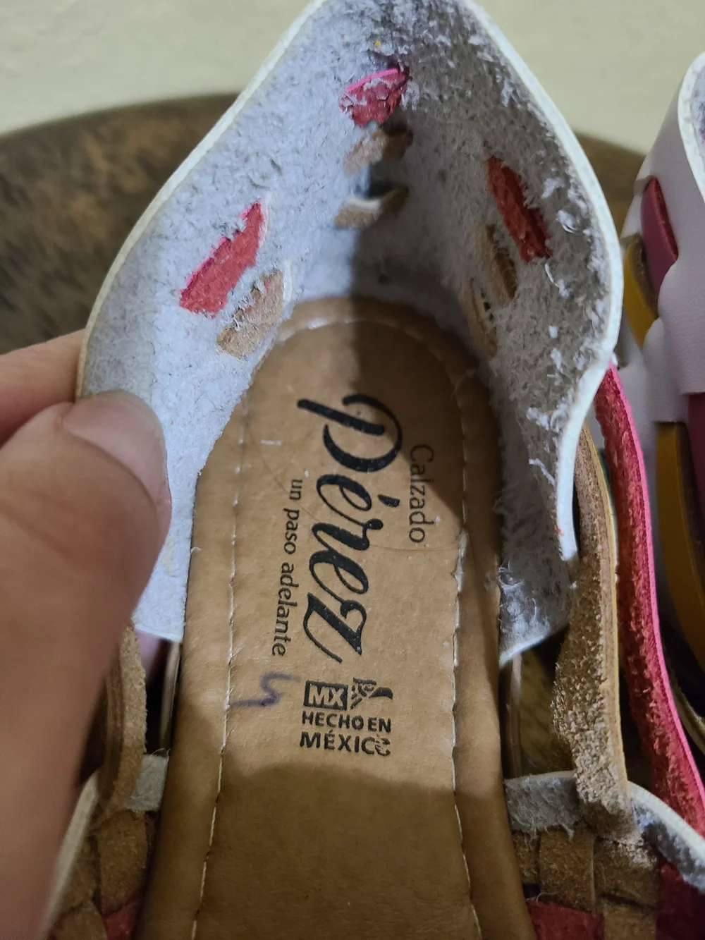 Multicolor Woven Huarache Flats - White, Pink, Yellow, Green Size 5
